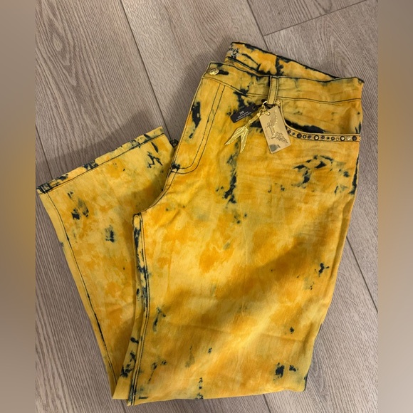 Robin's Jean Vibrant Yellow and Black Men's Jeans